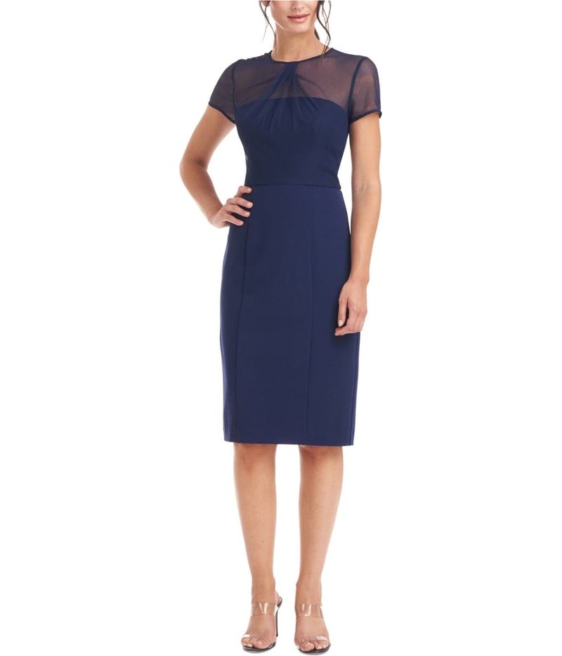 JS Collections Womens Illusion Cocktail Dress