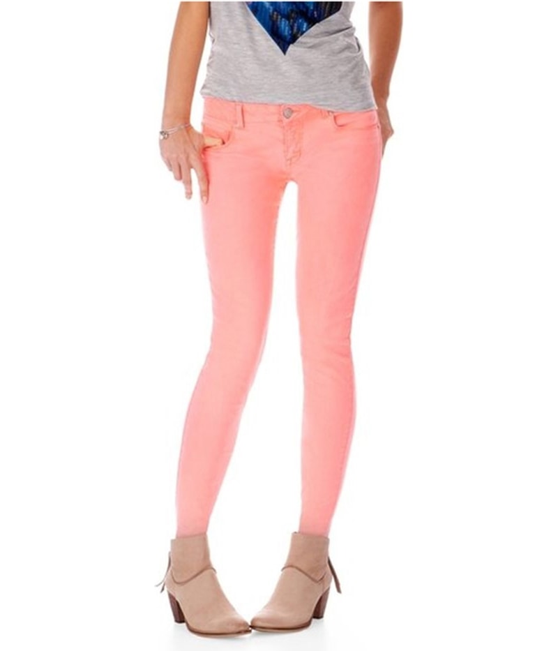 Aeropostale Womens Lola Neon Jegging Tapered Skinny Jeans