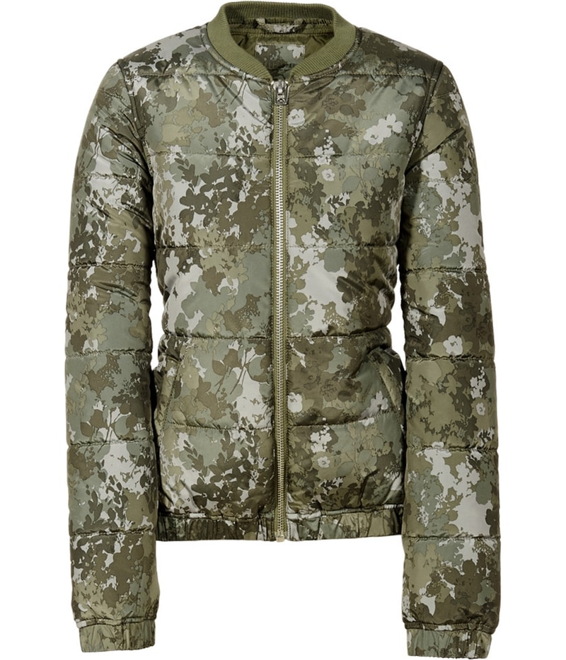 Aeropostale Womens Floral Camo Puffer Jacket