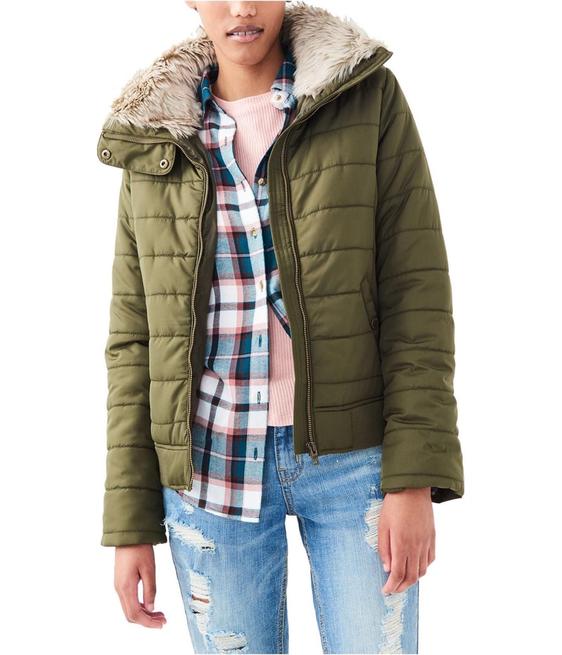 Aeropostale Womens Full Zip Puffer Jacket