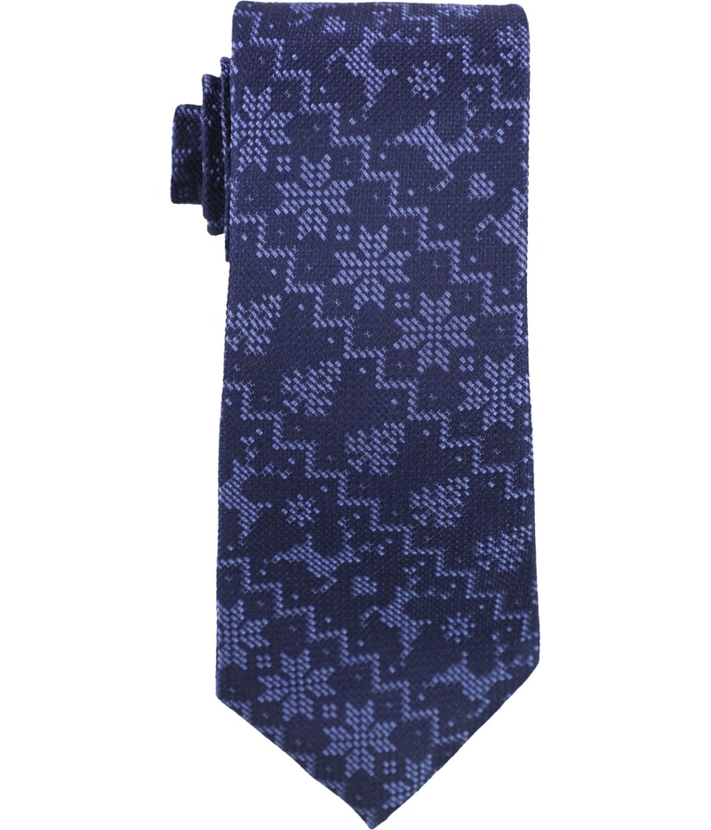 Tommy Hilfiger Mens Holiday Snowflake Self-tied Necktie