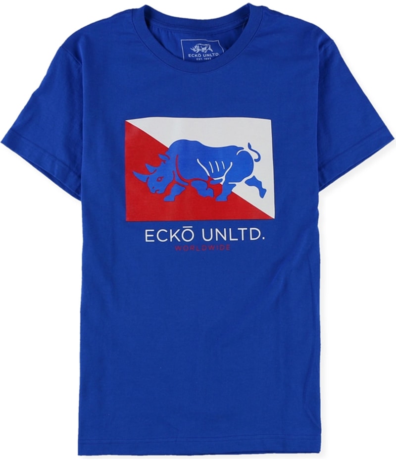 Ecko Unltd. Mens Core Flag Rhino Graphic T-Shirt