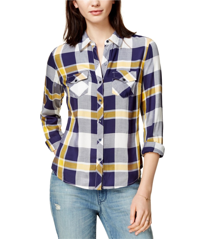 maison Jules Womens Utility Button Up Shirt