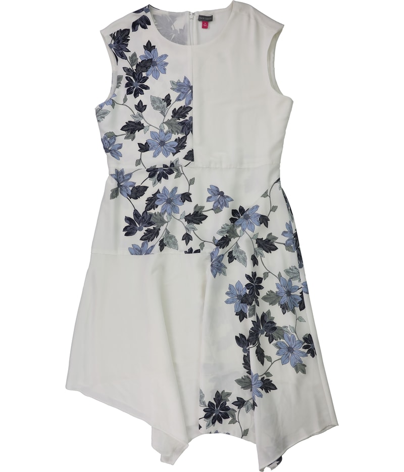Vince Camuto Womens Handkerchief Hem Midi Asymmetrical Dress
