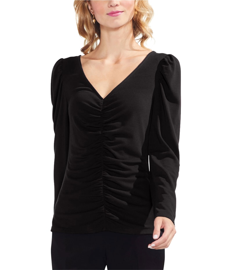 Vince Camuto Womens Shoulder Cinched Shell Blouse
