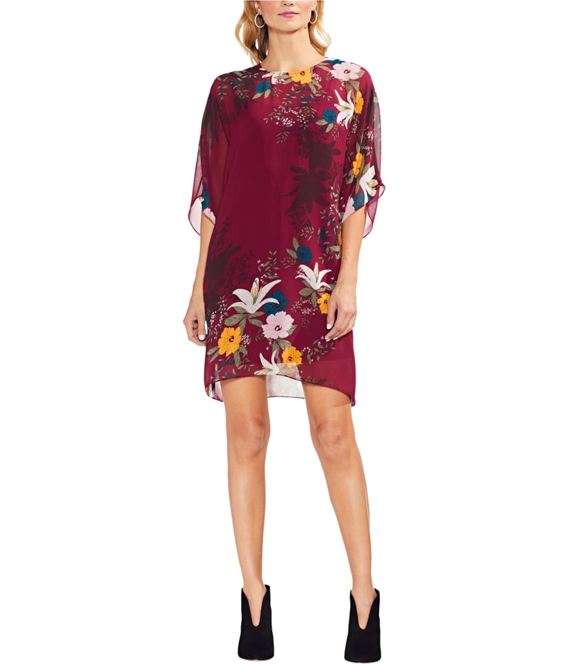 Vince Camuto Womens Chiffon Shift Dress