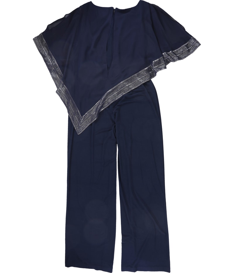 Sl Fashions Womens Asymmetrical Cape Jumpsuit