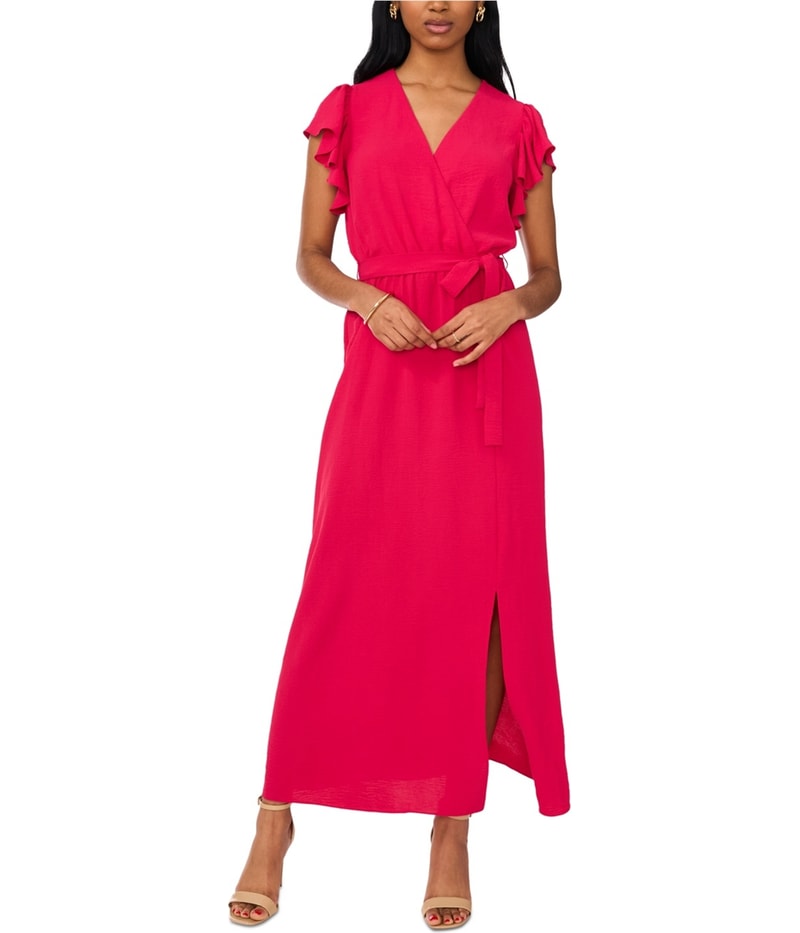 MSK Womens Belted Maxi Dress