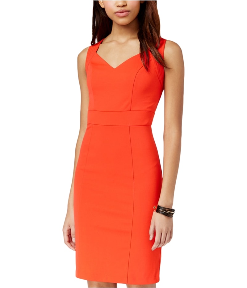 XOXO Womens Sweetheart Midi Sheath Dress