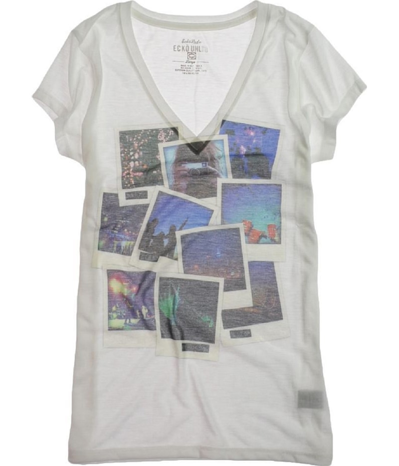 Ecko Unltd. Womens Sublimation Party Photo Graphic T-Shirt