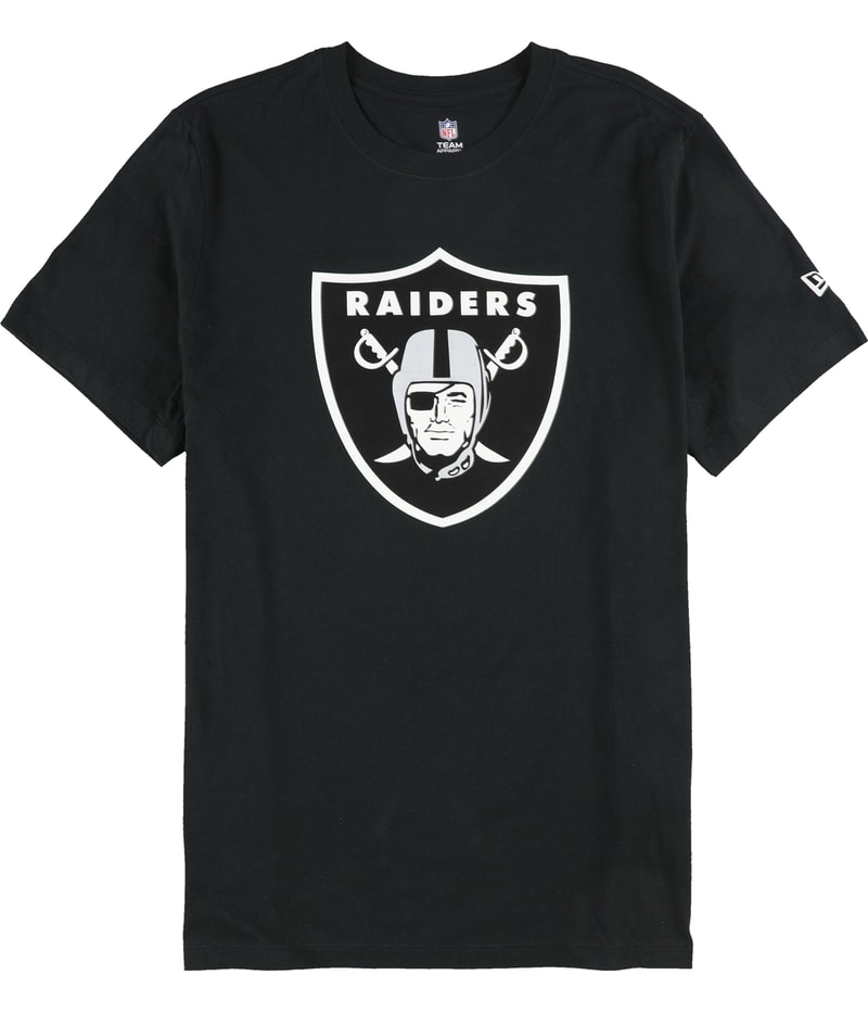 New Era Mens Raiders Shield Logo Graphic T-Shirt