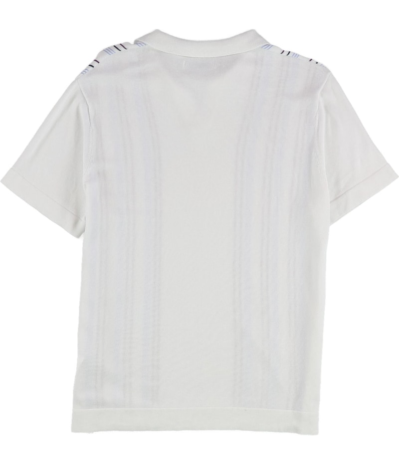 CubAvera Mens Striped-Panel Polo Shirt