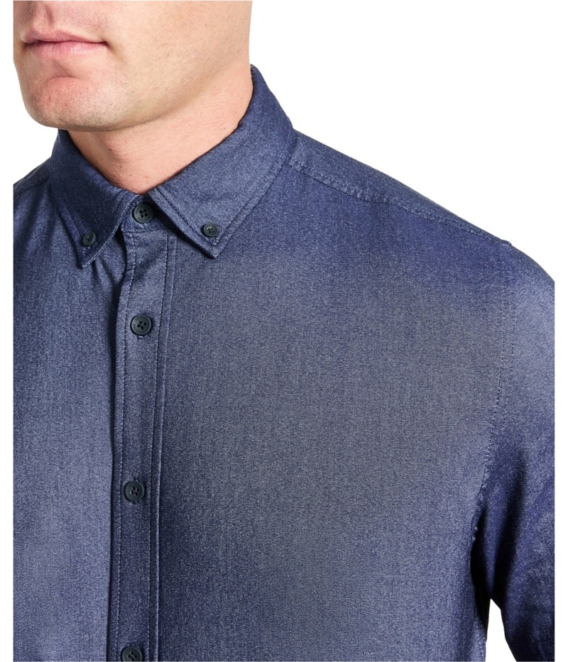 Kenneth Cole Mens Slim Fit Short Sleeve Button Up Shirt