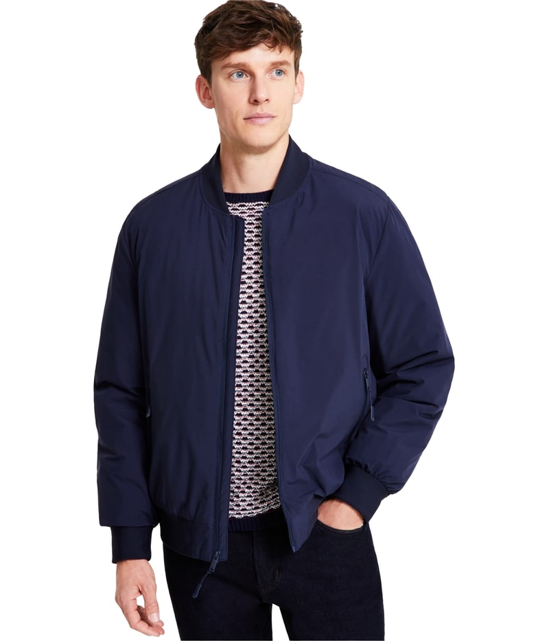 DKNY Mens Stretch Poly Bomber Jacket