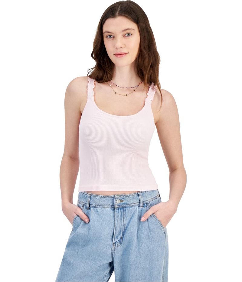 Hippie Rose Womens Ribbed Strapped Tank Top