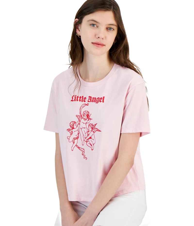 Rebellious One Womens Little Angels Graphic T-Shirt
