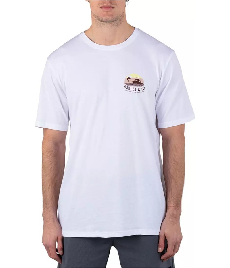 Hurley Mens Heavy Nets Graphic T-Shirt