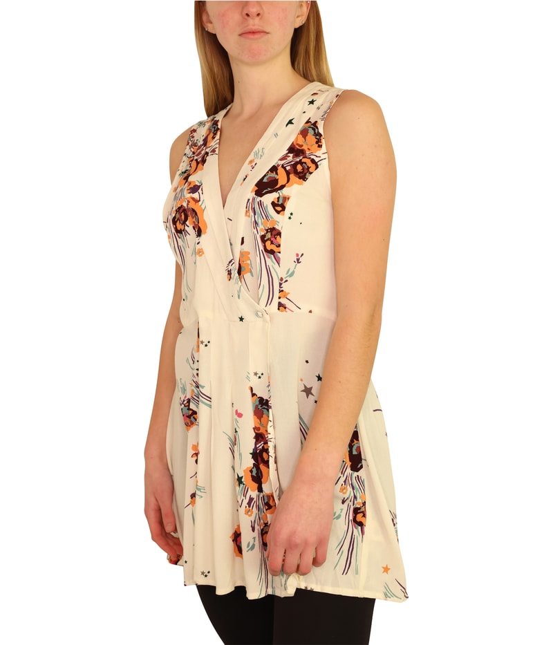 Free People Womens Back To Basic Wrap Blouse