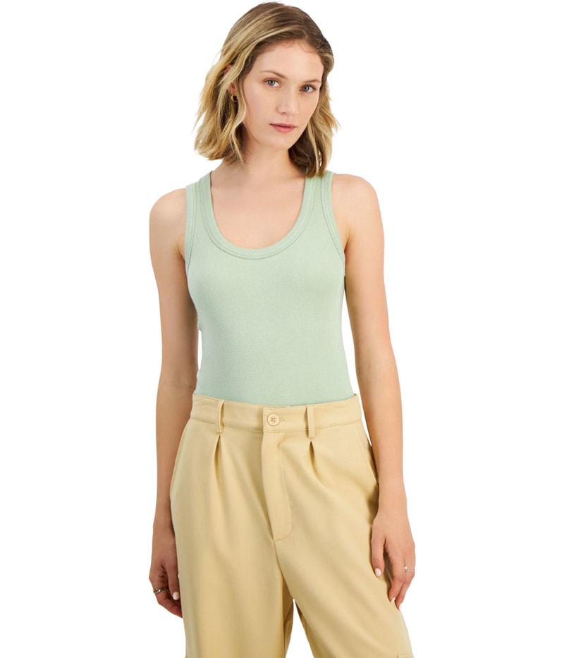 Ultra Flirt Womens Scoop-Neck Bodysuit Bodysuit
