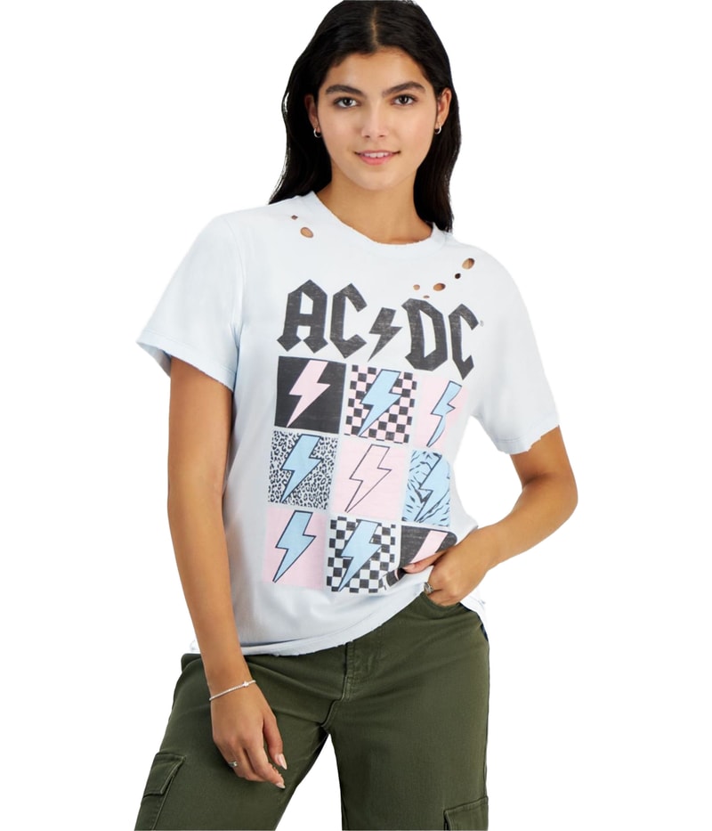 GRAYSON/THREADS Womens Ac/Dc Distressed Tee Basic T-Shirt