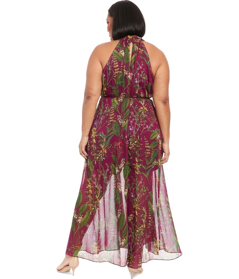 LONDON TIMES Womens Floral Jumpsuit