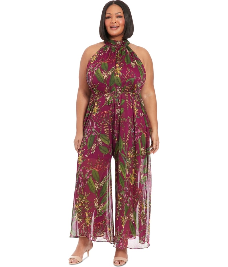LONDON TIMES Womens Floral Jumpsuit