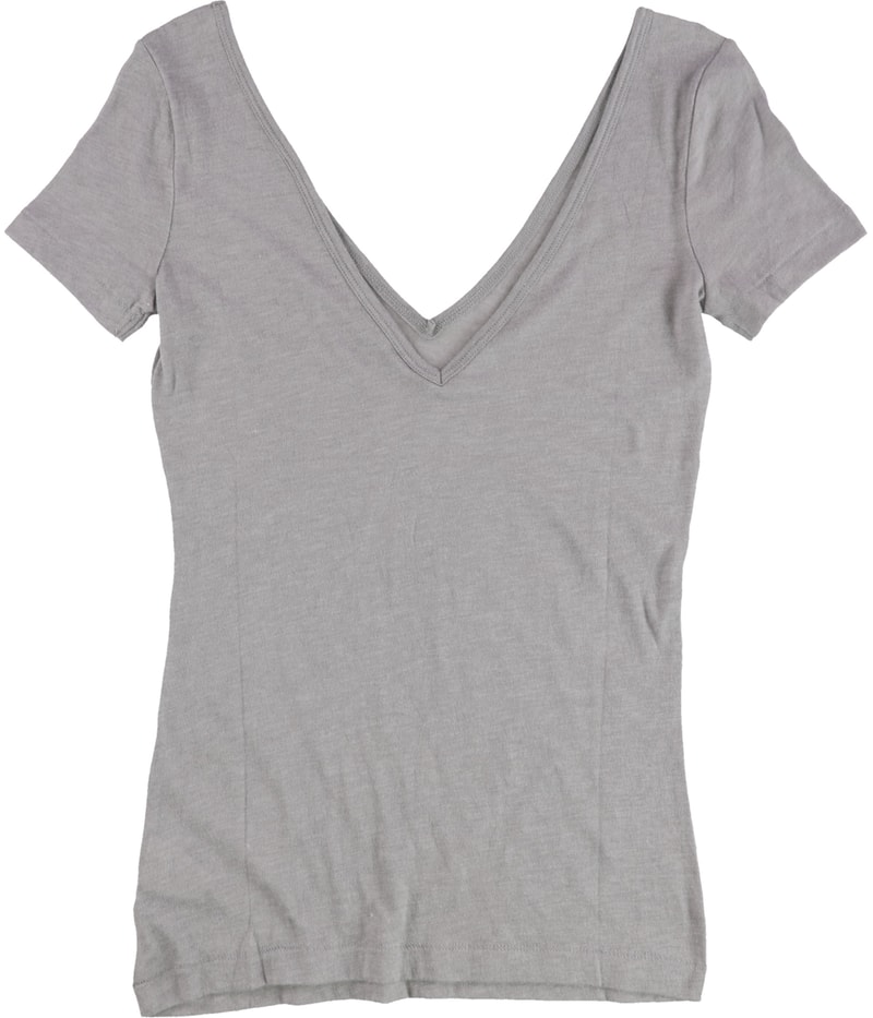 BDG Womens Solid Basic T-Shirt in Gray, view 2