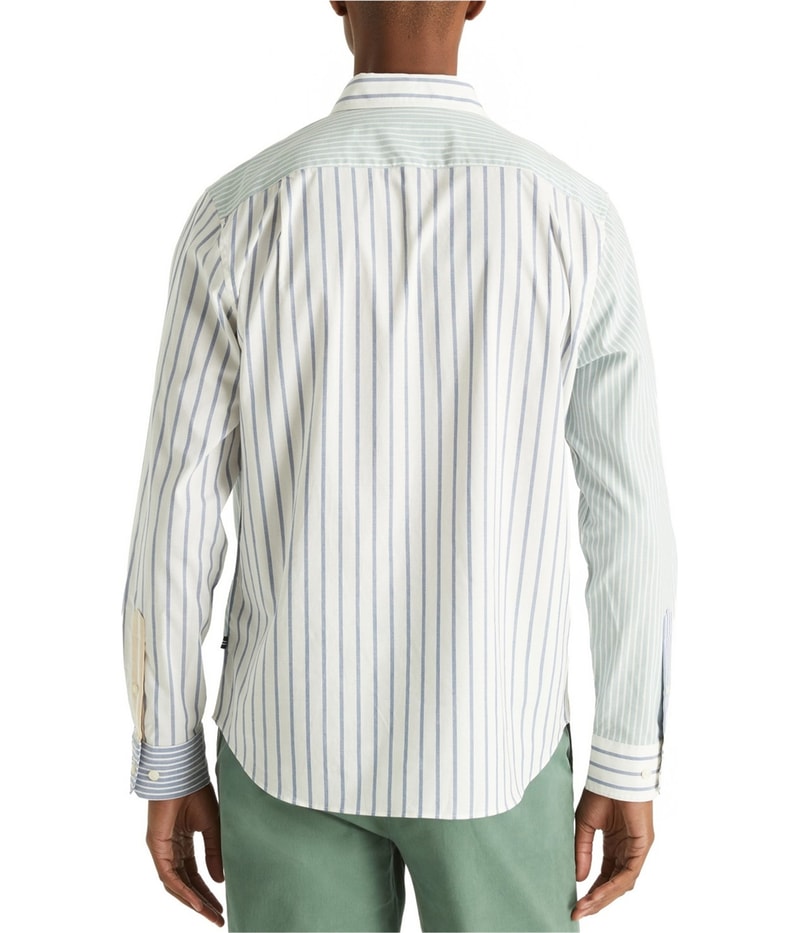 Nautica Mens Mixed Stripe Button Up Shirt