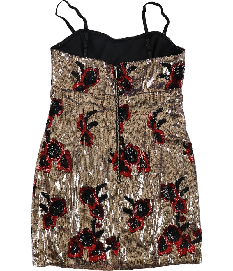 GUESS Womens Sequins Mini Bodycon Dress