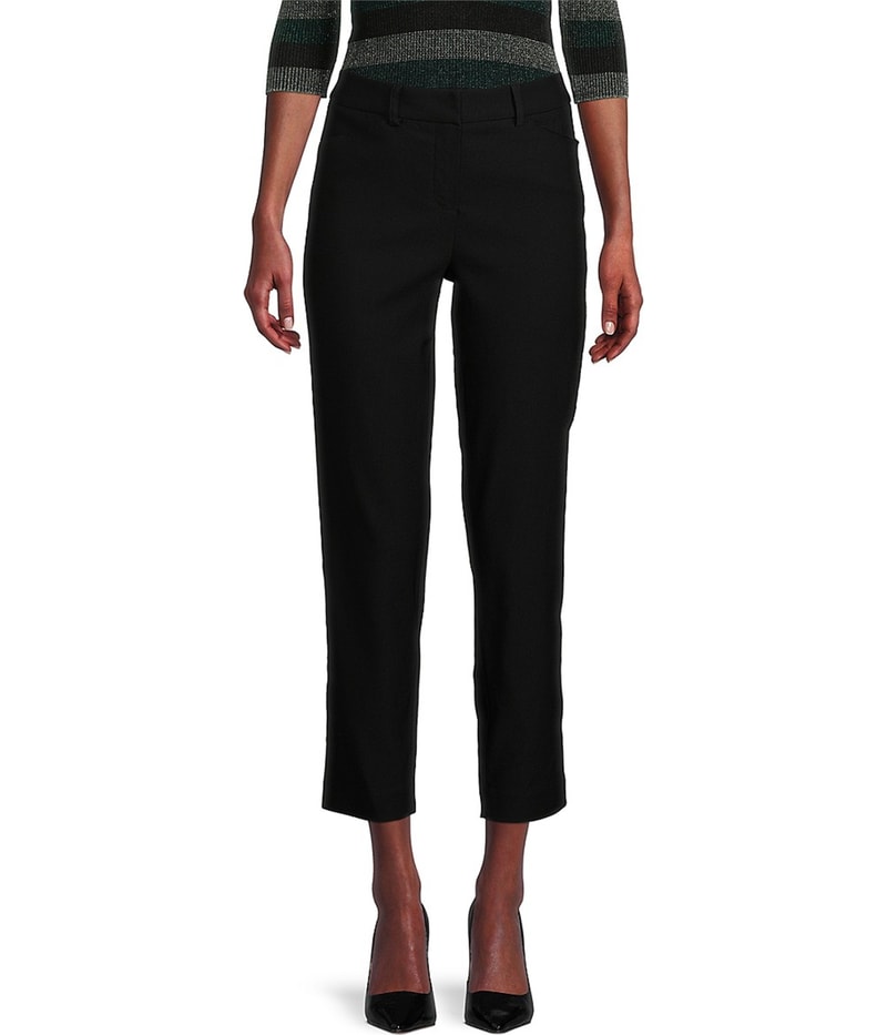 Nanette Womens Solid Straight Leg Skinny Casual Pants