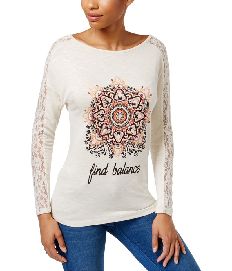 Jamie & Layla Womens Grapic Print Shell Blouse