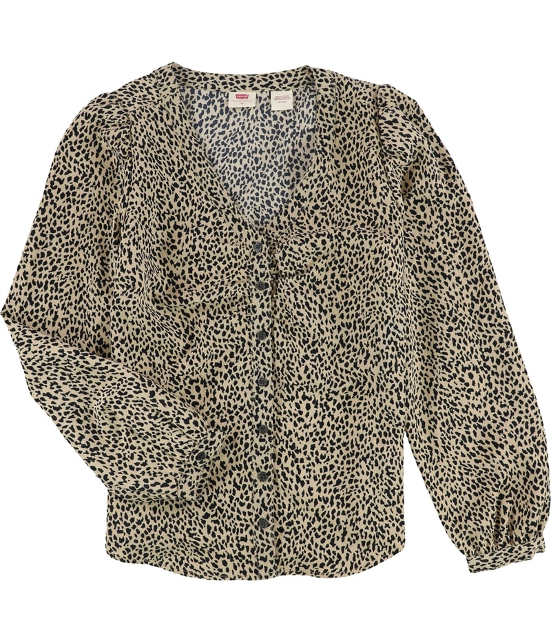 Levi’s Womens Zenda Animal Print Tunic Blouse