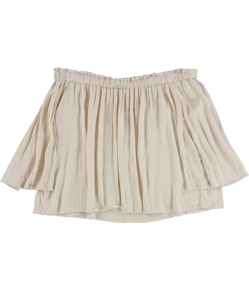 ASTR The Label Womens Anabelle Crepe Off the Shoulder Blouse