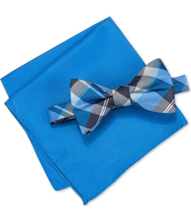 Alfani Mens Walsh Neat Plaid Neck Tie Set