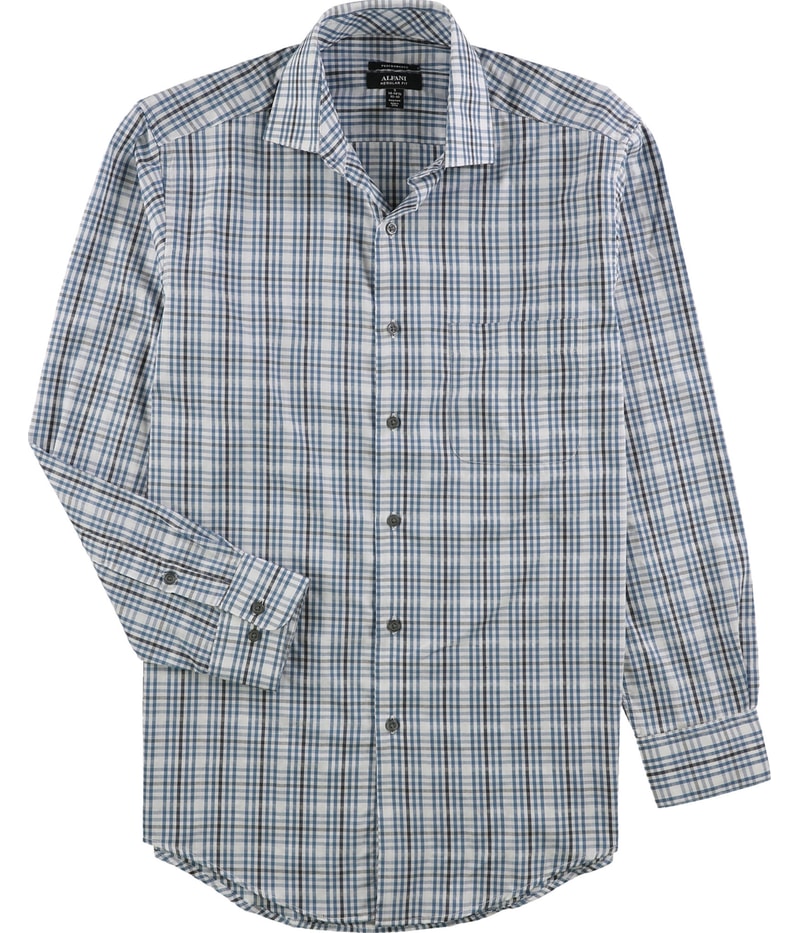 Alfani Mens Regular-Fit Button Down Dress Shirt