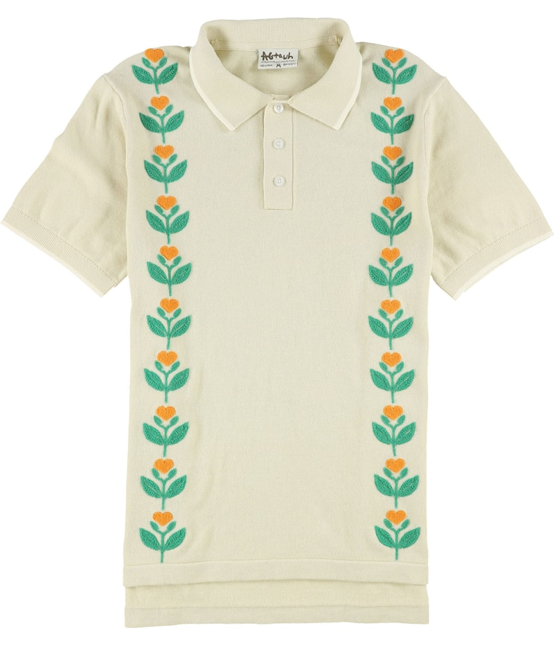 AGtawh Mens Crochet Polo Shirt