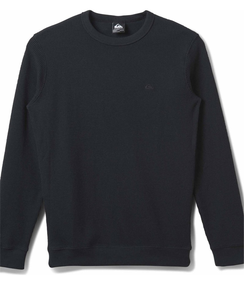 Quiksilver Mens Flanders Waffle Crew Thermal Sweater, view 2