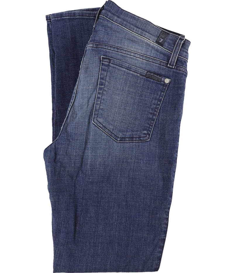 7 For All ManKind Womens Slim Fit Straight Leg Skinny Jeans