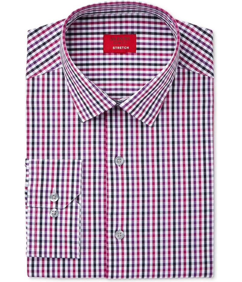 Alfani Mens Stretch Button Down Dress Shirt