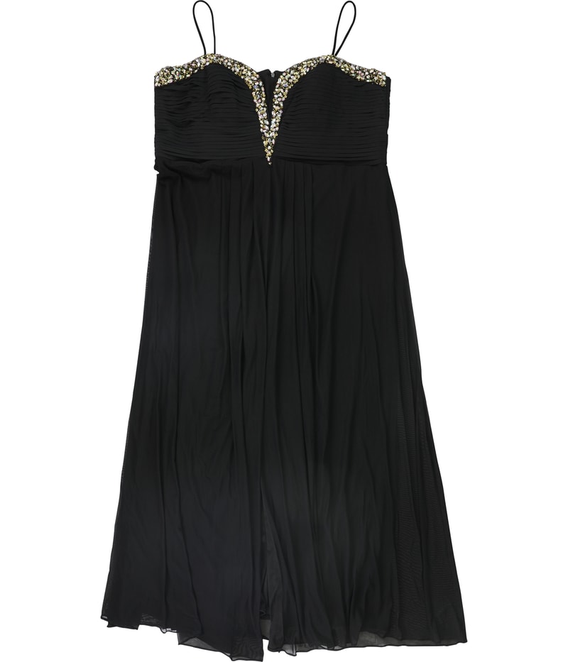 Betsy & Adam Womens Embellished A-line Dress
