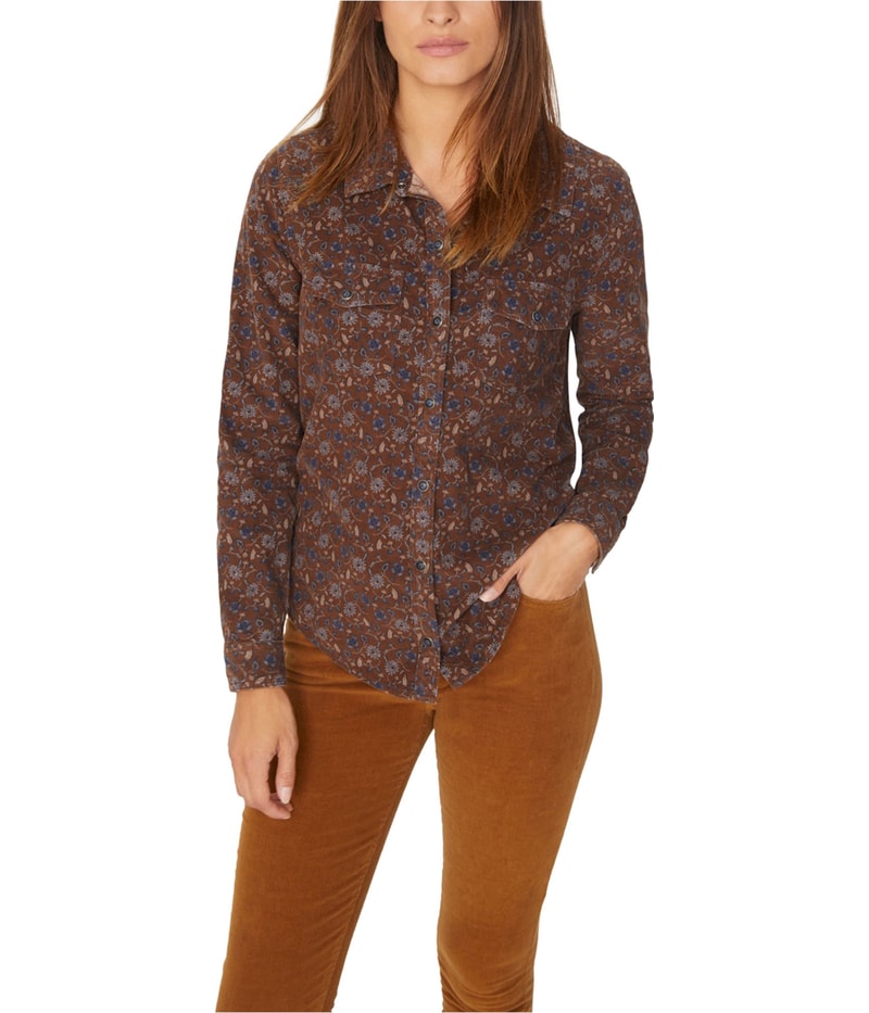 Sanctuary Clothing Womens Floral Button Up Shirt