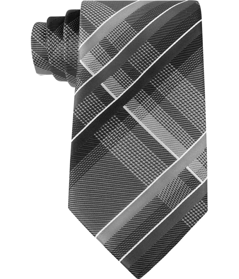 Geoffrey Beene Mens Fearless Plaid Self-tied Necktie