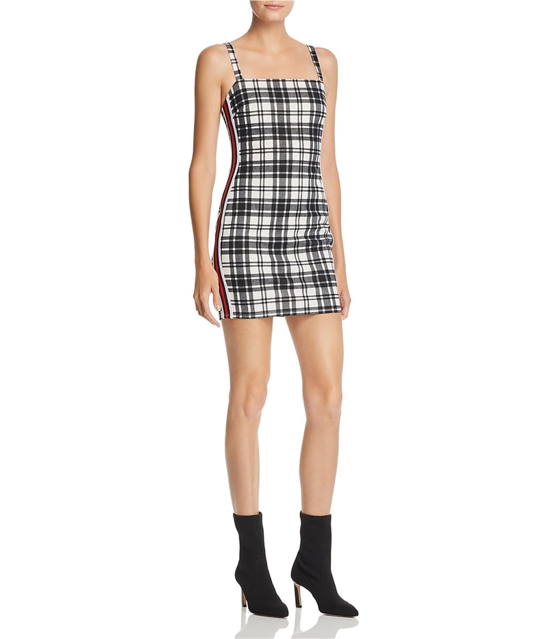 Sunset & Spring Womens Plaid Cocktail Dress