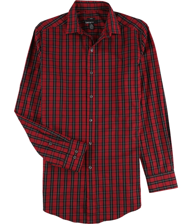 bar III Mens Stretch Easy Care Button Down Dress Shirt
