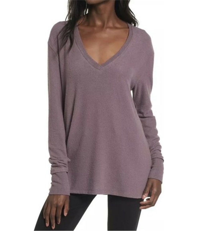 BP. Womens Solid V-Neck Pullover Sweater