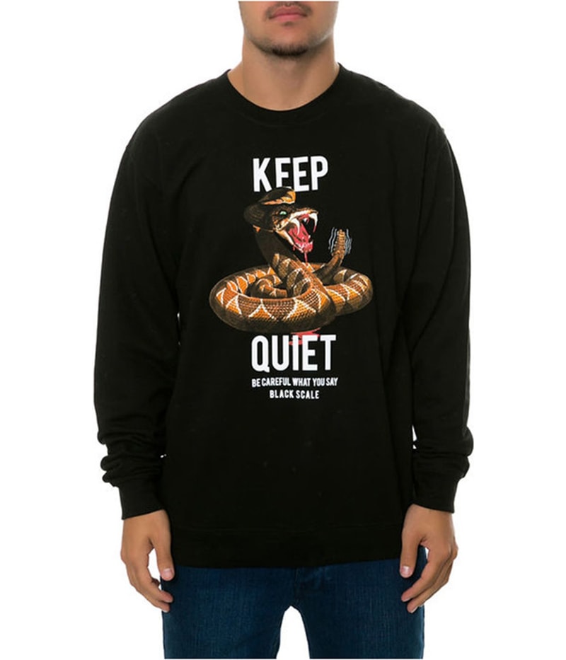 Black Scale Mens The Crotalus Crewneck Sweatshirt