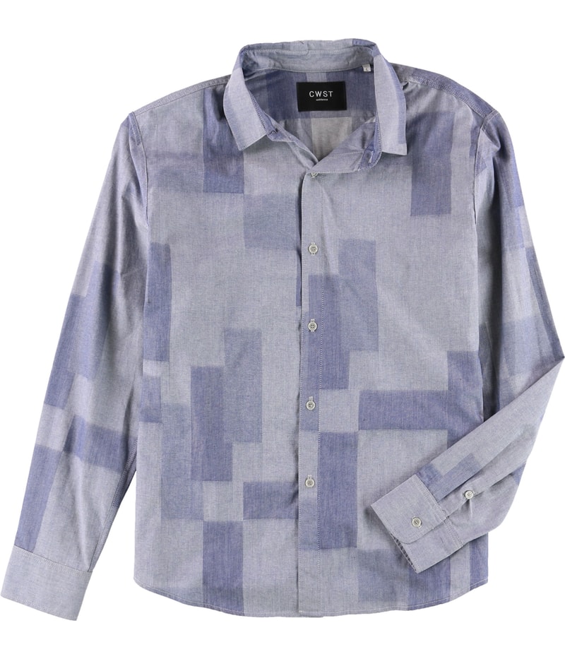 CWST Mens Colorblocking Button Up Shirt