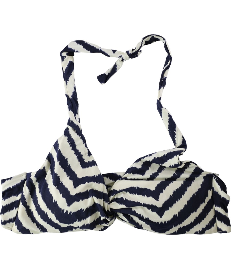 Carmen Marc Valvo Womens Printed Halter Swim Top
