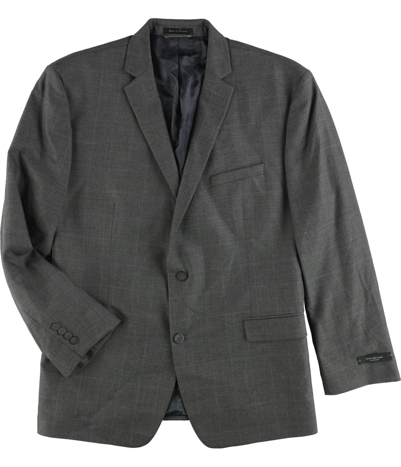 Marc New York Mens windowpane Two Button Blazer Jacket