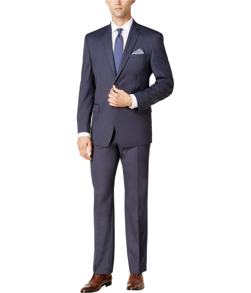 Marc New York Mens Pindot Straight Leg Slacks Dress Pants